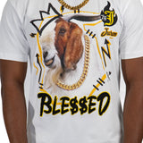 Ble$$ed Goat White Tee