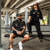 Racing Club Button Up Shirt, Shorts and Trucker Hat Combo