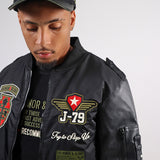Honor & Glory Bomber Jacket, Death Before Dishonor Tee, Denim Jeans, and Trucker Hat Combo