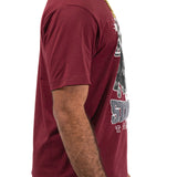 STRONGER TOGETHER EMBROIDERED BURGUNDY TEE