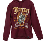 Missing Your Skin Pullover Burgundy Hoodie