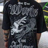 Don't Trust Words Black Tee