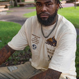 JUREN DON’T GAIN THE WORLD VINTAGE CREAM TEE