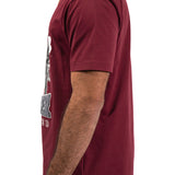 STRONGER TOGETHER EMBROIDERED BURGUNDY TEE