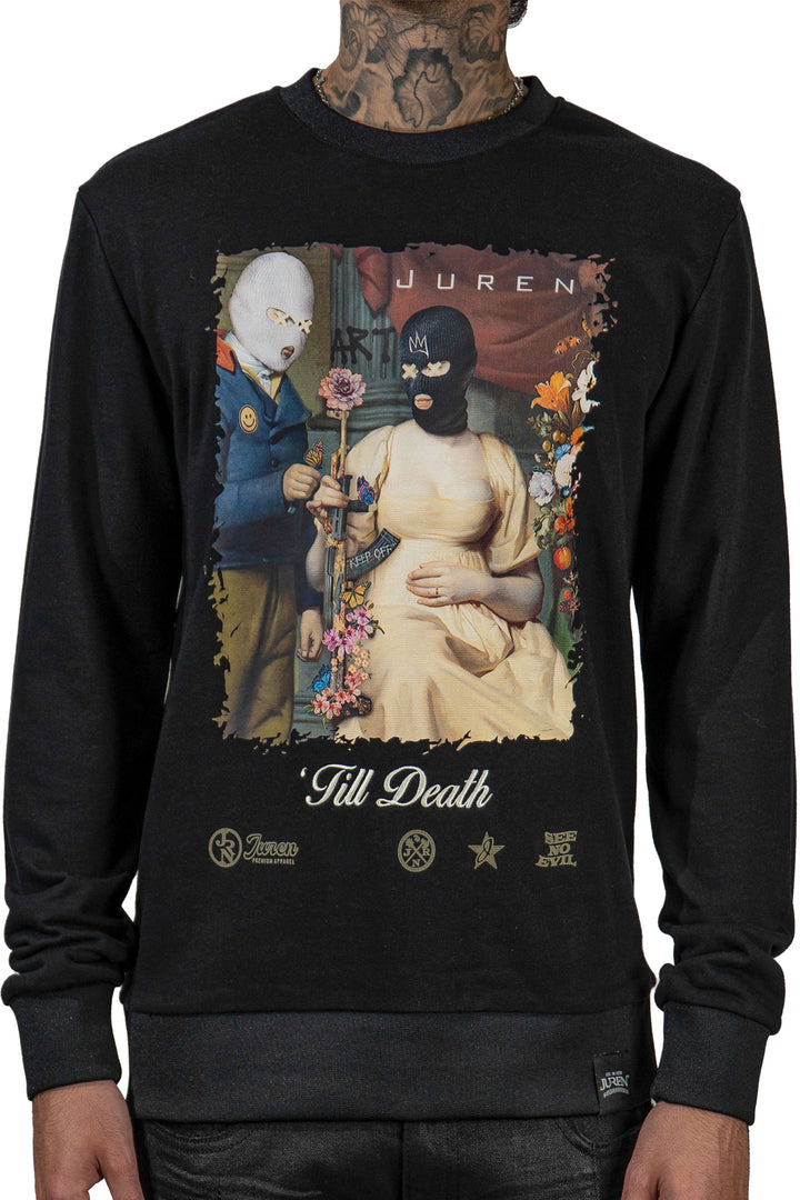 'Till Death Black Crewneck Sweater