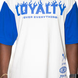 JUREN LOYALTY OVER EVERYTHING WHITE ROYAL TEE