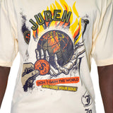 JUREN DON’T GAIN THE WORLD VINTAGE CREAM TEE