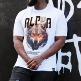 ALPHA WOLF CHENILLE WHITE TEE