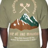 CHIP AT THE MOUNTAIN VINTAGE OLIVE TEE
