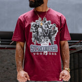 STRONGER TOGETHER EMBROIDERED BURGUNDY TEE