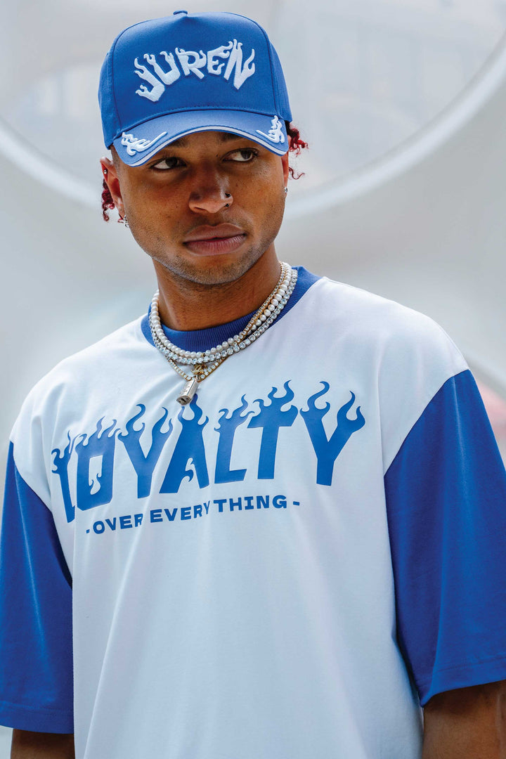 JUREN LOYALTY OVER EVERYTHING WHITE ROYAL TEE