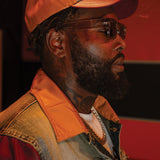 Leather J Patchwork Denim Hat