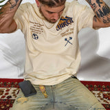 CHIP AT THE MOUNTAIN VINTAGE CREAM TEE