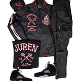 Bones Bomber Jacket and True Self Distressed Tee Combo