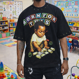 Born For This Black Shirt - Rhinestones