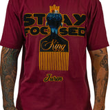 Stay Focused King Burgundy Tee