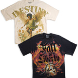 Destiny Cream Shirt and Fall Of Liberty Black Shirt Combo