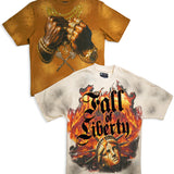 Pressure Makes Kings Brown Shirt and Fall Of Liberty Cream Shirt Combo