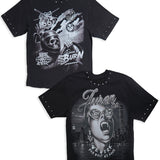 Born to Burn Washed Black Shirt and Beware Black Shirt Combo