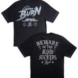 Born to Burn Washed Black Shirt and Beware Black Shirt Combo