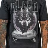 ALPHA WOLF CHENILLE BLACK TEE