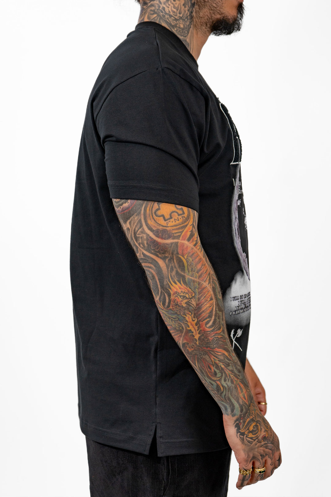 ALPHA WOLF CHENILLE BLACK TEE