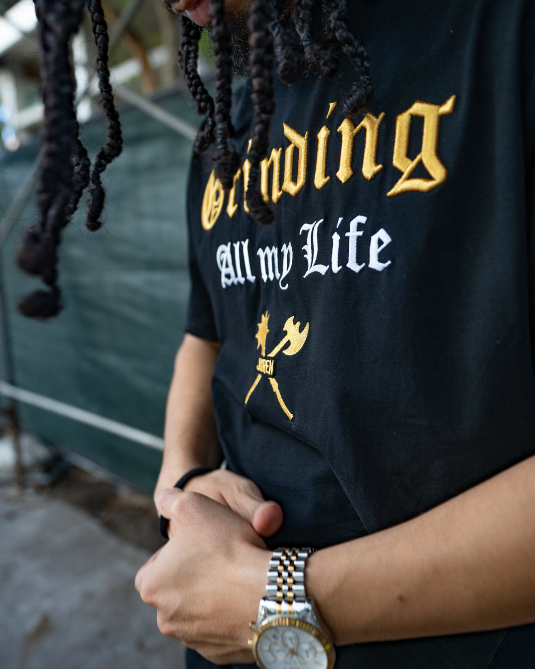 Grinding All My Life Embroidered Tee