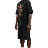 Praying For Better Days Shirt, Black Deni Shorts and Trucker Hat Combo