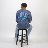 Destroy Your Demons Crewneck, Denim Jeans and Denim Hat Combo