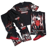 Silent Ones Black T-Shirt and Beware Jogger Combo (Shoes Not Included)