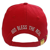God Bless The Real Strapback Hat Red