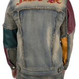 Finesse Leather Patchwork Denim Jacket Big & Tall