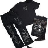 Faith Can Move Mountains Shirt, Sweat Pants and Trucker Hat Combo (Shoes Not Included)