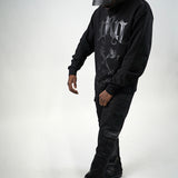 Juren Forever Black Crewneck, Jeans and Trucker Hat Combo