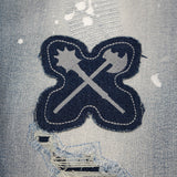 Destroy Your Demons Crewneck, Denim Jeans and Denim Hat Combo