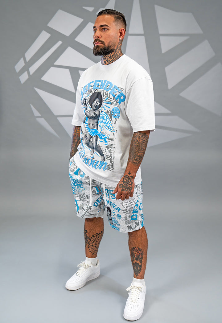 Defender Of The Crown Tee, AOP Shorts and Trucker Hat Combo
