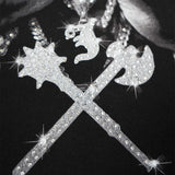 Pressure Makes Kings Black Shirt - Rhinestones