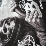 Born to Burn Washed Black Shirt - Rhinestones