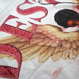 Destiny White Shirt - Rhinestones