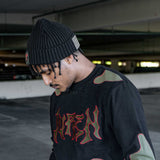 Freddy Patchwork Crewneck Sweater, Matson Jeans and Beanie Combo