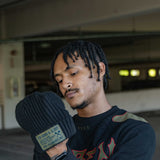 Freddy Patchwork Crewneck Sweater, Cement Jeans and Trucker Hat Combo