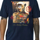 No Monkey Business Navy Tee