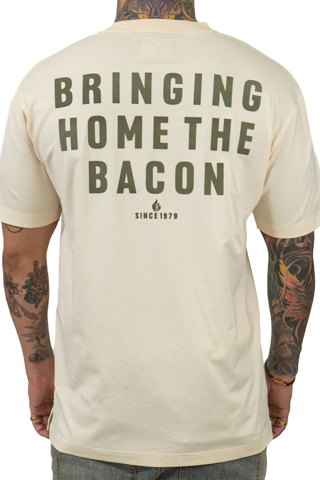 BRING IT HOME CREAM TEE