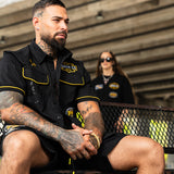 Racing Club Button Up Shirt, Shorts and Trucker Hat Combo