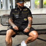 Racing Club Button Up Shirt, Shorts and Trucker Hat Combo