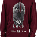 No Love Pullover Burgundy Hoodie