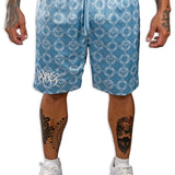 Friso AOP Silk Shorts Fros Blue