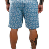 Friso AOP Silk Shorts Fros Blue