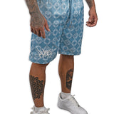 Friso AOP Silk Shorts Fros Blue