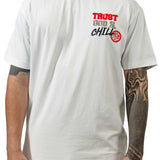 Trust God & Chill White Tee